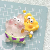 DIY Big Star Charms Accessories – Customizable Phone Case, Hairpin, Fridge Magnet & Keychain Set