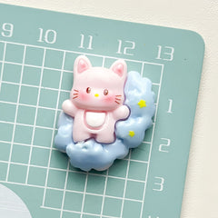 DIY Glossy Space Cat Charms Accessories – Customizable Phone Case, Hairpin, Fridge Magnet & Keychain Set