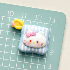 DIY Cute Kitchenware Kitten Charms Accessories – Customizable Phone Case, Hairpin, Fridge Magnet & Keychain Set