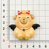 DIY Cartoon Halloween Capy Charms Accessories – Customizable Phone Case, Hairpin, Fridge Magnet & Keychain Set