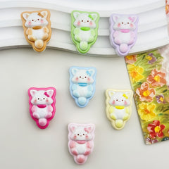 DIY Cat Sandwich Biscuits Charms Accessories – Customizable Phone Case, Hairpin, Fridge Magnet & Keychain Set