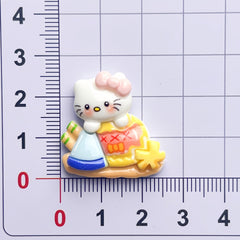 DIY Mermaid Playing Cat Charms Accessories – Customizable Phone Case, Hairpin, Fridge Magnet & Keychain Set