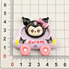 Cartoon Car And Figurine diy Cream Glue Handmade Hair Clip Refrigerator Magnet Keychain Jewelry Resin Accessories