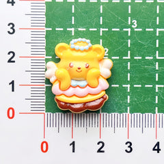DIY Food Play Cake Bear Charms Accessories – Customizable Phone Case, Hairpin, Fridge Magnet & Keychain Set