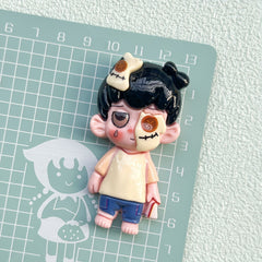 DIY Cartoon Little Boy Charms Accessories – Customizable Phone Case, Hairpin, Fridge Magnet & Keychain Set