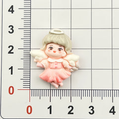 DIY Cartoon Cute Angel Girl Charms Accessories – Customizable Phone Case, Hairpin, Fridge Magnet & Keychain Set