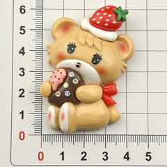 DIY Strawberry Cat Charms Accessories – Customizable Phone Case, Hairpin, Fridge Magnet & Keychain Set