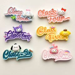 DIY New English nameplate Sanrio Charms Accessories – Customizable Phone Case, Hairpin, Fridge Magnet & Keychain Set