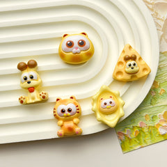 DIY Cute Garfield Charms Accessories – Customizable Phone Case, Hairpin, Fridge Magnet & Keychain Set