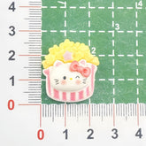 DIY Play Glossy Cat Dessert Charms Accessories – Customizable Phone Case, Hairpin, Fridge Magnet & Keychain Set