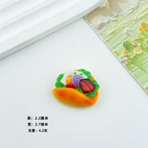 DIY Food Play Capy Burger Charms Accessories – Customizable Phone Case, Hairpin, Fridge Magnet & Keychain Set