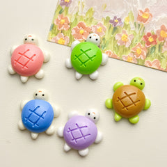 DIY Little Turtle Cartoon Charms Accessories – Customizable Phone Case, Hairpin, Fridge Magnet & Keychain Set
