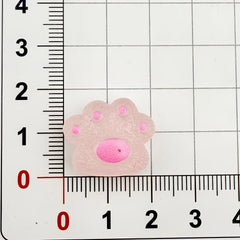 DIY multicolor cat paw cookies Charms Accessories – Customizable Phone Case, Hairpin, Fridge Magnet & Keychain Set