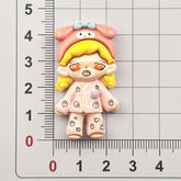 DIY Sanrio Series Big Eyed Girl Charms Accessories – Customizable Phone Case, Hairpin, Fridge Magnet & Keychain Set