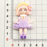 DIY Anime Girl Charms Accessories – Customizable Phone Case, Hairpin, Fridge Magnet & Keychain Set