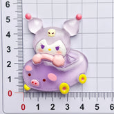 DIY Luminous Bumper Car Sanrio Charms Accessories – Customizable Phone Case, Hairpin, Fridge Magnet & Keychain Set