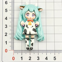 DIY Anime Girl Charms Accessories – Customizable Phone Case, Hairpin, Fridge Magnet & Keychain Set