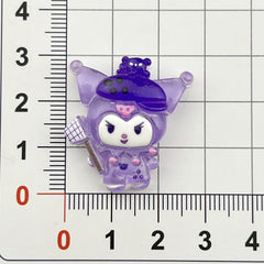 DIY Purple Rice Charms Accessories – Customizable Phone Case, Hairpin, Fridge Magnet & Keychain Set