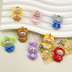 DIY Funny Figurine Charms Accessories – Customizable Phone Case, Hairpin, Fridge Magnet & Keychain Set