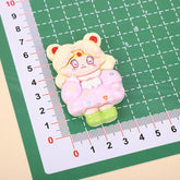 DIY Large Cartoon Glossy Beautiful Girl Charms Accessories – Customizable Phone Case, Hairpin, Fridge Magnet & Keychain Set