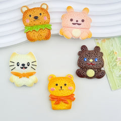 DIY Animal Biscuits Charms Accessories – Customizable Phone Case, Hairpin, Fridge Magnet & Keychain Set
