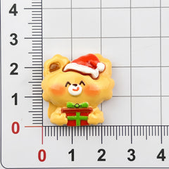 DIY Cartoon Christmas Girl Charms Accessories – Customizable Phone Case, Hairpin, Fridge Magnet & Keychain Set