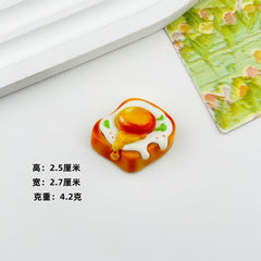 DIY Food Play Capy Burger Charms Accessories – Customizable Phone Case, Hairpin, Fridge Magnet & Keychain Set