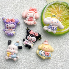 DIY Cute Animal Cartoon Charms Accessories – Customizable Phone Case, Hairpin, Fridge Magnet & Keychain Set
