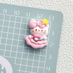 DIY Cat KT Cat Charms Accessories – Customizable Phone Case, Hairpin, Fridge Magnet & Keychain Set