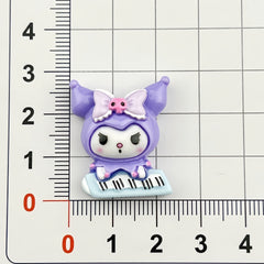 DIY Musician Purple Rice Charms Accessories – Customizable Phone Case, Hairpin, Fridge Magnet & Keychain Set