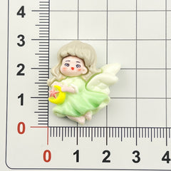 DIY Cartoon Cute Angel Girl Charms Accessories – Customizable Phone Case, Hairpin, Fridge Magnet & Keychain Set