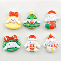 DIY Christmas Sanrio Cartoon Charms Accessories – Customizable Phone Case, Hairpin, Fridge Magnet & Keychain Set