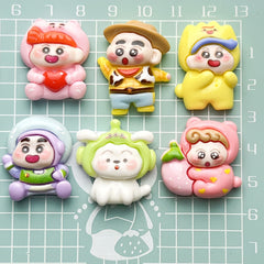 DIY Toy Story Shin-chan Charms Accessories – Customizable Phone Case, Hairpin, Fridge Magnet & Keychain Set