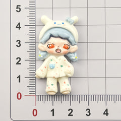 DIY Sanrio Series Big Eyed Girl Charms Accessories – Customizable Phone Case, Hairpin, Fridge Magnet & Keychain Set