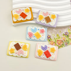 DIY Food Play Simulation Cookies Charms Accessories – Customizable Phone Case, Hairpin, Fridge Magnet & Keychain Set