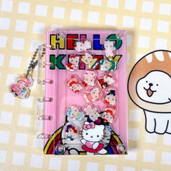 DIY Pink Rainbow Hello Kitty Acrylic Shaky Notebook - Customizable with Trendy & Anime IP Characters