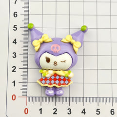 DIY Cute Cartoon Circus Xiao Ou Resin Charms Accessories – Customizable Phone Case, Hairpin, Fridge Magnet & Keychain Set