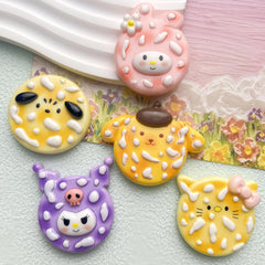 DIY Large Sanrio Snow Cake Cookie Accessories Charms Accessories – Customizable Phone Case, Hairpin, Fridge Magnet & Keychain Set