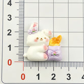 DIY Purple Sign White Rabbit Charms Accessories – Customizable Phone Case, Hairpin, Fridge Magnet & Keychain Set