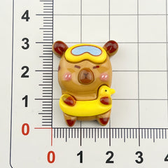 DIY Capybara Charms Accessories – Customizable Phone Case, Hairpin, Fridge Magnet & Keychain Set