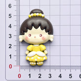 DIY Large Card Resin Girl Charms Accessories – Customizable Phone Case, Hairpin, Fridge Magnet & Keychain Set