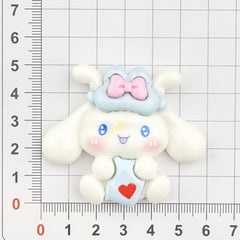 DIY Cute Bow Tie Animal Charms Accessories – Customizable Phone Case, Hairpin, Fridge Magnet & Keychain Set