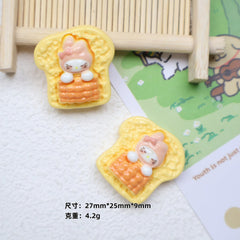 DIY Toast Charms Accessories – Customizable Phone Case, Hairpin, Fridge Magnet & Keychain Set