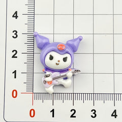 DIY Musician Purple Rice Charms Accessories – Customizable Phone Case, Hairpin, Fridge Magnet & Keychain Set