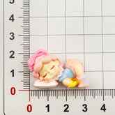 DIY Cartoon Girl In Costume Sleeping With Eyes Closed Charms Accessories – Customizable Phone Case, Hairpin, Fridge Magnet & Keychain Set