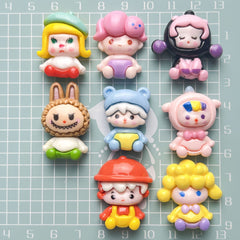 DIY Curly Hair Boy Charms Accessories – Customizable Phone Case, Hairpin, Fridge Magnet & Keychain Set