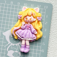 DIY Cosplay Pretty Girl Charms Accessories – Customizable Phone Case, Hairpin, Fridge Magnet & Keychain Set
