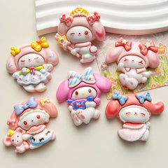 DIY Cartoon Charms Accessories – Customizable Phone Case, Hairpin, Fridge Magnet & Keychain Set