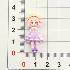 DIY Anime Girl Charms Accessories – Customizable Phone Case, Hairpin, Fridge Magnet & Keychain Set