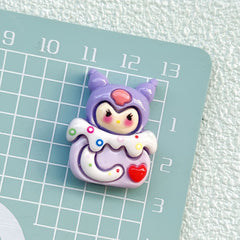 DIY Animal Cake Food Play Charms Accessories – Customizable Phone Case, Hairpin, Fridge Magnet & Keychain Set